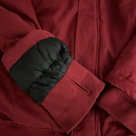 Bench Men’s Winter Coat Jacket Detachable Hood Faux Fur Size XXL Red Zipper - Picture 5 of 12